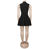 Stylish & Elegant French-Style Sleeveless Mini Dress BY-7720