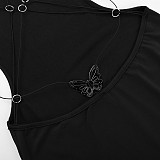 Sexy Backless Dress with Butterfly Knot Straps QD-1094