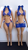Sexy Lace Halter Underwear Three-piece Set LCYM-202620