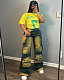 Women Fashion Trend Multi-pockets High-waisted Workwear Straight Leg Jeans RS-A40802