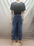 Denim Slit Long Skirt Amazon Street Fashion Trend Jeans RS-A60306
