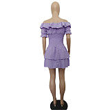 Off Shoulder Fashion Lovely Skate Dress BN-9443