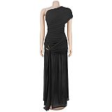 Sexy Sleeveless V-neck Slim Side Split Maxi Dress BY-7662
