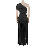 Sexy Sleeveless V-neck Slim Side Split Maxi Dress BY-7662