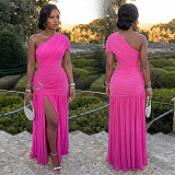 Sexy Sleeveless V-neck Slim Side Split Maxi Dress BY-7662