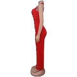 Super Sexy Halter Backless Hot Drilling Slim Tight Long Party Dresses BY-7480