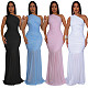 Fashionable Temperament Oblique Shoulder Sexy Perspective Solid Color Dress For Women BY-7370