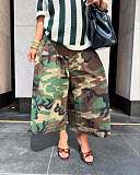 Wholesale Camouflage Workwear Loose Wide Leg Pants XINH-80827