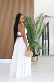 Backless Strap Tie-up Beach Lovely Maxi Dress RC-3405