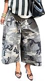 Wholesale Camouflage Workwear Loose Wide Leg Pants XINH-80827