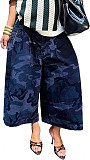 Wholesale Camouflage Workwear Loose Wide Leg Pants XINH-80827