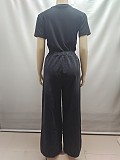 Loose Jeans Casual Stretch Waist Wide Leg Pants AK-A50701