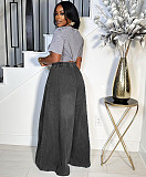Loose Jeans Casual Stretch Waist Wide Leg Pants AK-A50701