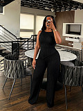 Women Sleeveless Irregular Tank Top Wide Leg Pants Set SFY-TW890