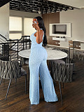 Women Sleeveless Irregular Tank Top Wide Leg Pants Set SFY-TW890