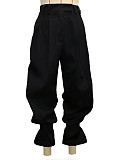 High Waisted Pleated Ankle-length Flared Pants For Women Loose Wide Leg Pants SH-S391538