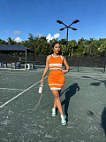 Casual Knitted Sleeveless Vest Mini Wrap Hip Skirt Set TR-1369