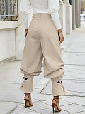 High Waisted Pleated Ankle-length Flared Pants For Women Loose Wide Leg Pants SH-S391538