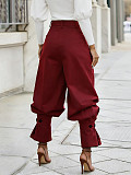 High Waisted Pleated Ankle-length Flared Pants For Women Loose Wide Leg Pants SH-S391538