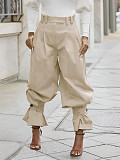 High Waisted Pleated Ankle-length Flared Pants For Women Loose Wide Leg Pants SH-S391538