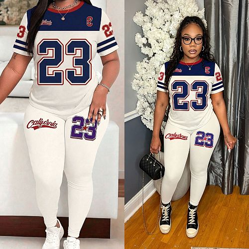 Women Casual Sport Summer Slim Pants Set SH-S391509