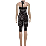 Dot Print Sleeveless Bodycon Pants Romper For Women RS-K6Q04453A