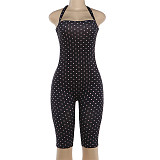 Dot Print Sleeveless Bodycon Pants Romper For Women RS-K6Q04453A