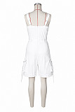 Lovely Strap Vest Pockets Workwear Romper ZS-G0783