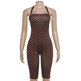 Dot Print Sleeveless Bodycon Pants Romper For Women RS-K6Q04453A
