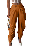 Solid Sexy Casual Irregularly Trouser Legs Cut Ankle-length Overall Pants XINH-M80802
