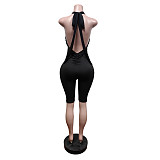 Exercise Fitness Yoga Short Pants Backless Halter Romper MEM-88702