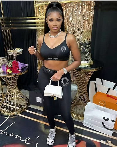 African Sexy Bandeau Bra Top + Tight Leggings Set RS-Z8620