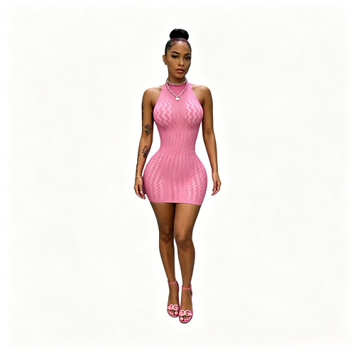 Lace Sexy Transparent Hollow Available Mini Dress MEM-88700