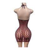 Lace Sexy Transparent Hollow Available Mini Dress MEM-88700