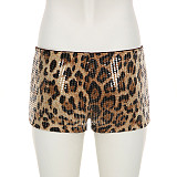 Low Waist Sequined Leopard Sexy Women Hot Shorts MRA-25342