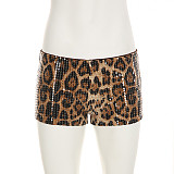 Low Waist Sequined Leopard Sexy Women Hot Shorts MRA-25342