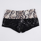 Low Waist Sequined Leopard Sexy Women Hot Shorts MRA-25342