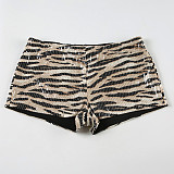 Low Waist Sequined Leopard Sexy Women Hot Shorts MRA-25342