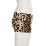 Low Waist Sequined Leopard Sexy Women Hot Shorts MRA-25342