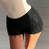 Low Waist Sequined Leopard Sexy Women Hot Shorts MRA-25342