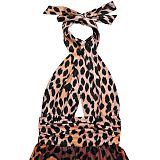 Fashion Women's Backless Tiger Print Wide-leg One-piece Pants BY-7723