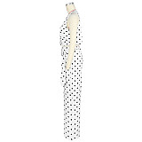 Women's Fashionable Polka Dot Print Sleeveless Strap Straight-leg Pants Set ASL-6823