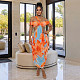 Fashionable Women's Sexy Exquisite Beach Print Dress BY-7731