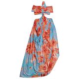 Fashionable Women's Sexy Exquisite Beach Print Dress BY-7731