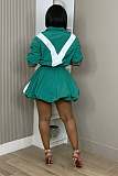 Women's New Casual Color-Block Quick-Dry Bubble Skirt Set TR-1372