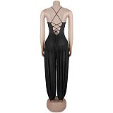 Women's Summer Sexy Backless Chiffon Bandeau One-piece Pants BY-7738