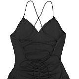 Women's Summer Sexy Backless Chiffon Bandeau One-piece Pants BY-7738
