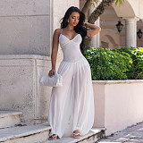 Women's Summer Sexy Backless Chiffon Bandeau One-piece Pants BY-7738