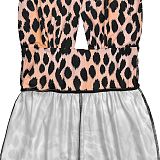 Fashion Women's Backless Tiger Print Wide-leg One-piece Pants BY-7723