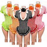 Knitted Polo Collar Summer Lovely One-piece Romper CM-60608